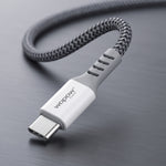 كابل شحن سريع جداً ونقل بيانات Wopow 65 واط بمنفذ USB-C إلى USB-C - طول 120 سم مغطى بجديلة