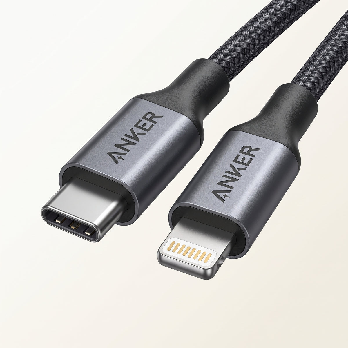 كابل Anker 322 USB-C إلى Lightning بطول 3 أقدام – كابل مضفر للشحن السريع ومزامنة البيانات