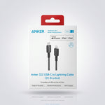 كابل Anker 322 USB-C إلى Lightning بطول 3 أقدام – كابل مضفر للشحن السريع ومزامنة البيانات