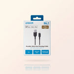 كابل Anker USB-A إلى Lightning بطول 3 أقدام - كابل فائق المتانة للشحن السريع ومزامنة البيانات