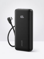 شاحن أنكر زولو المتنقل بسعة 20,000 مللي أمبير وقوة 22.5 واط – كابل USB-C مدمج بزاوية 90 درجة
