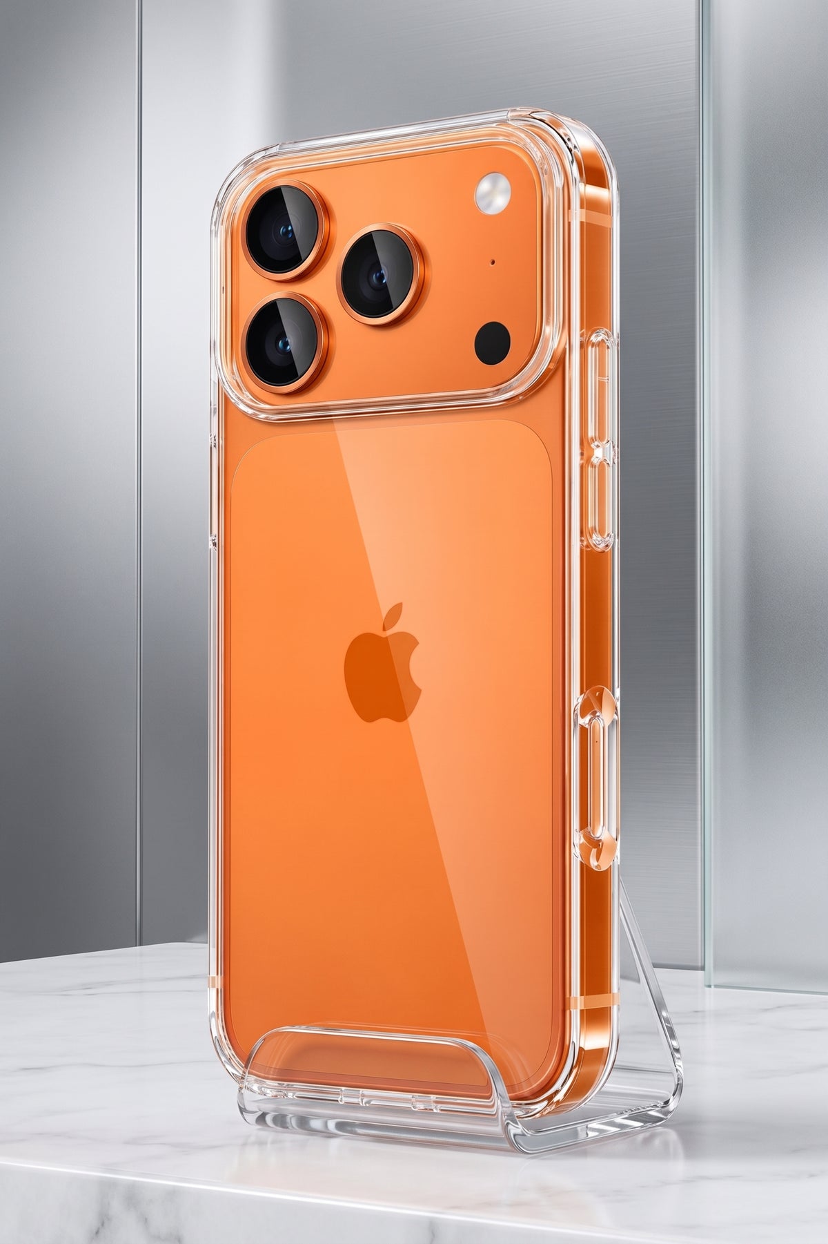 غطاء حماية فائق النحافة والوضوح لهاتف iPhone 17 Pro Max - غطاء كريستالي شفاف مقاوم للصدمات