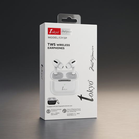 Tokyo TJY3P TWS Wireless Earbuds with Mic – Bluetooth 5.3 & 25H Playtime