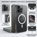 جراب شفاف مغناطيسي للحماية بزاوية 360 درجة لهاتف iPhone 16 Pro – غطاء مقاوم للصدمات يدعم MagSafe