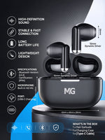 MG True Wireless Earbuds TWS Bluetooth with Mic – HD Stereo Sound