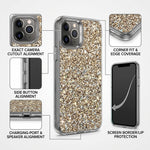 جراب Line Luxury Glitter Bling لهاتف iPhone 11 Pro – غطاء كريستالي لامع ومضاد للصدمات