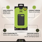 Goui Kigo 10,000mAh Power Bank – Ultra-Compact Slim Portable Charger