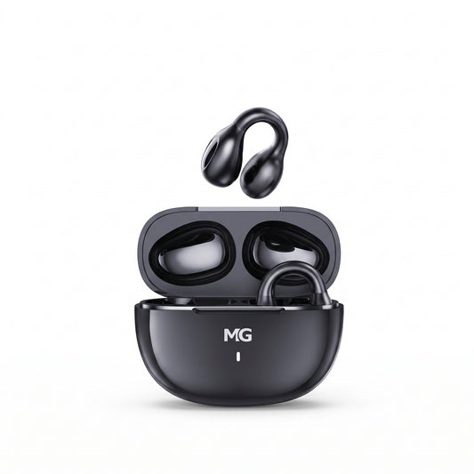 MG Open-Ear Clip-On Wireless Earbuds with Mic – Bluetooth HD Sound