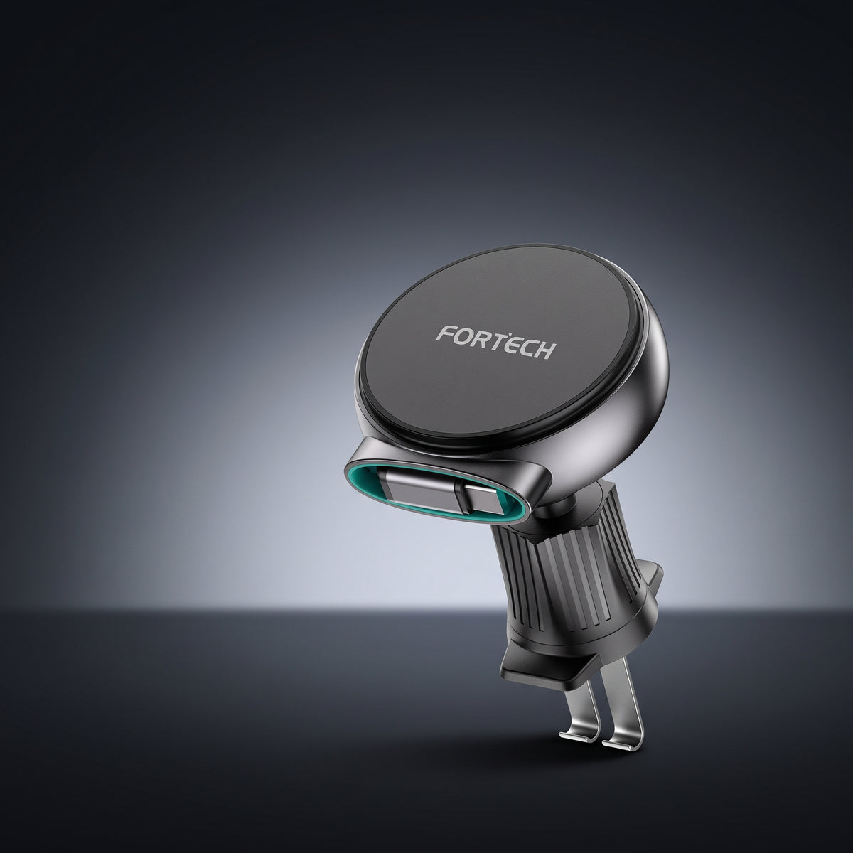حامل شاحن لاسلكي مغناطيسي للسيارة من FORTECH موديل FWH-001 – قاعدة تثبيت للهاتف بفتحة التهوية متوافقة مع MagSafe