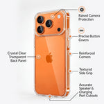 غطاء حماية فائق النحافة والوضوح لهاتف iPhone 17 Pro Max - غطاء كريستالي شفاف مقاوم للصدمات
