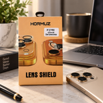 واقي عدسات HORMUZ لهاتف iPhone 17 Pro – غطاء حماية لعدسة الكاميرا من الزجاج المقسى الشفاف